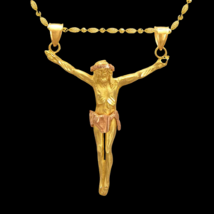 14k10k Gold 2 Tone Medium Jesus Pendant (pendant only)