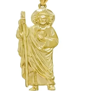 Large Gold St. Jude Pendant