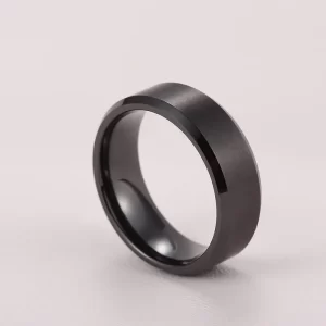 6mm Wedding Band Black Tungsten steel