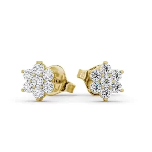 10k Lady Earrings With Moissanite