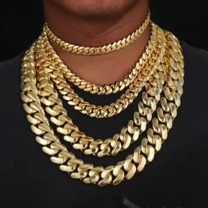 14k Real Gold Miami Cuban Link Chain