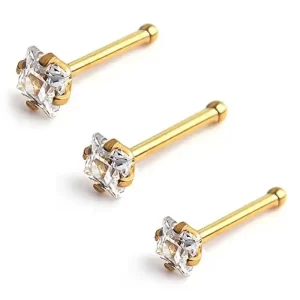 14k Nose Pins with CZ