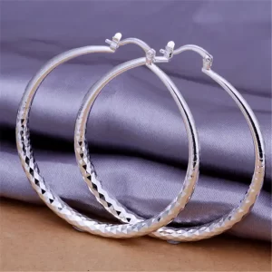 925 Silver Lady Hoops