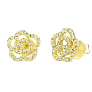 10k Lady Earrings With CZ