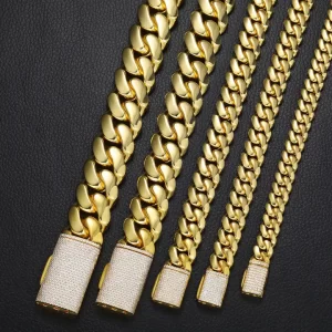 14k Real Gold Miami Cuban Link Chain