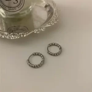 925 Silver Lady Hoops