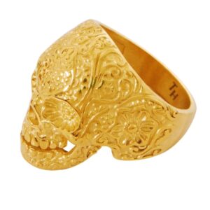 10k Gold Skull Rings For Men And Women