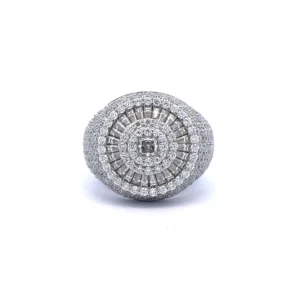 KIAN 925 MOISSANITE RHODIUM ICED OUT RING