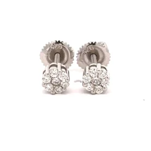 BRINOR 0.23 CTW 925 SILVER BLACK MOISSANITE ICED OUT EARRING